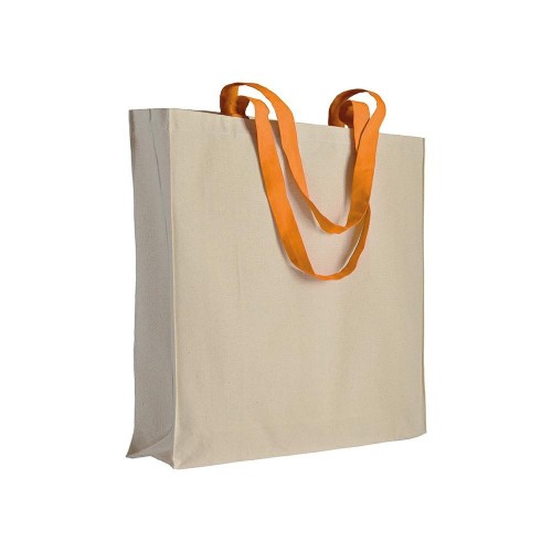 borsa in cotone consoffietto manici lunghi
