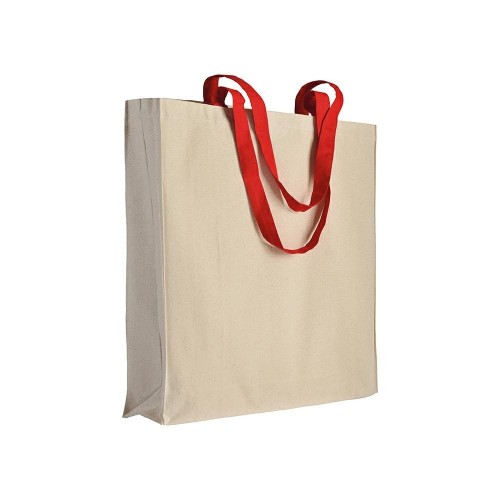 borsa in cotone consoffietto manici lunghi