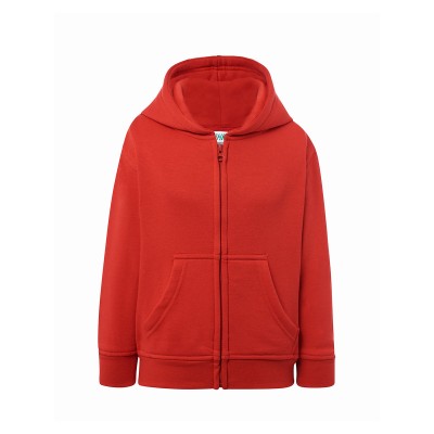 Felpa bambino cappuccio e zip leggera French Terry