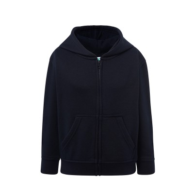 Felpa bambino cappuccio e zip leggera French Terry