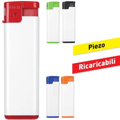 ACCENDINO PIEZO IN PLASTICA RICARICABILE